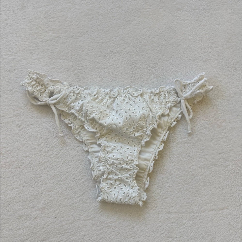 NWT Guess White Eyelet Bikini Bottom